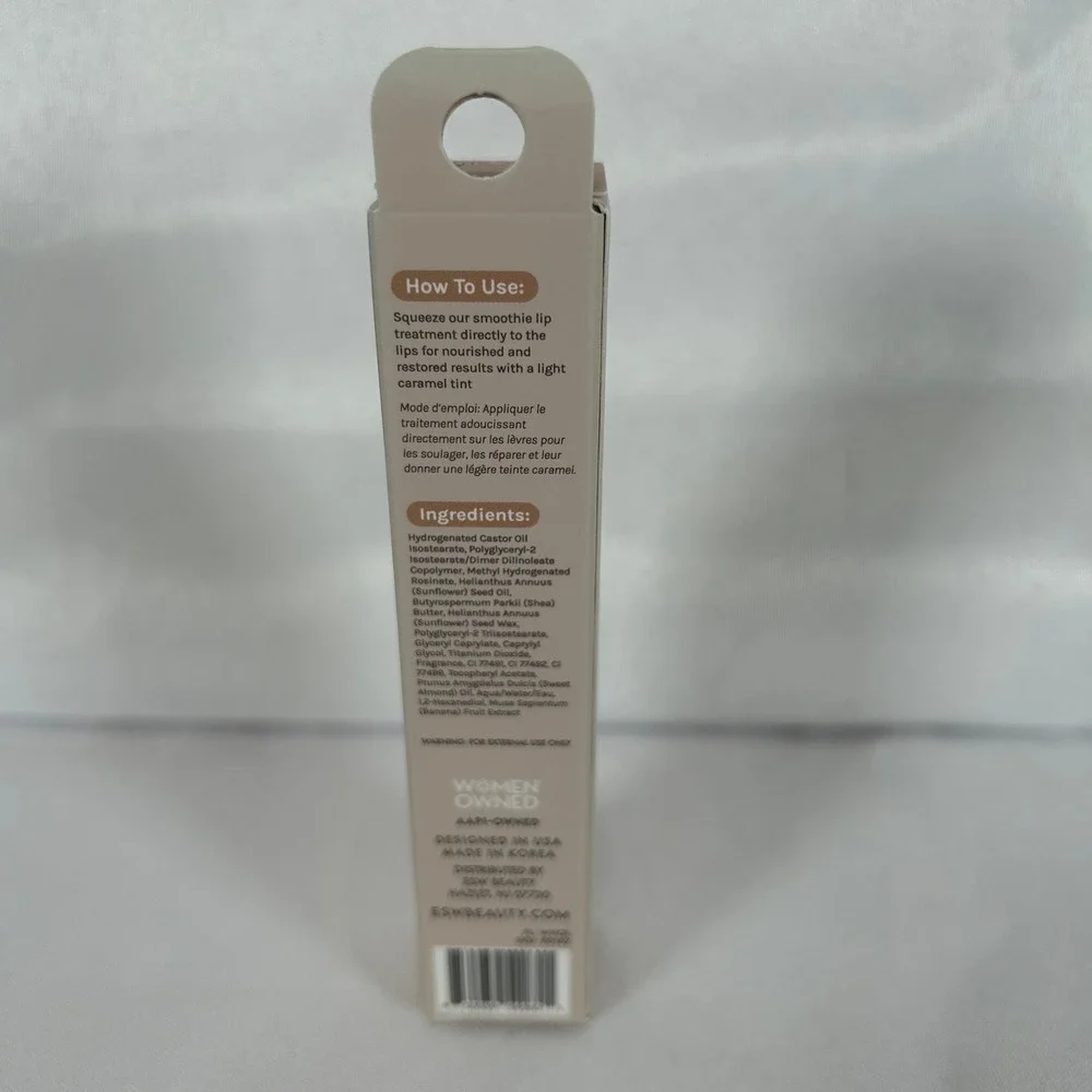 ESW Beauty Vanilla Almond Butter Smoothie Lip Treatment Light Caramel Tint 15mL